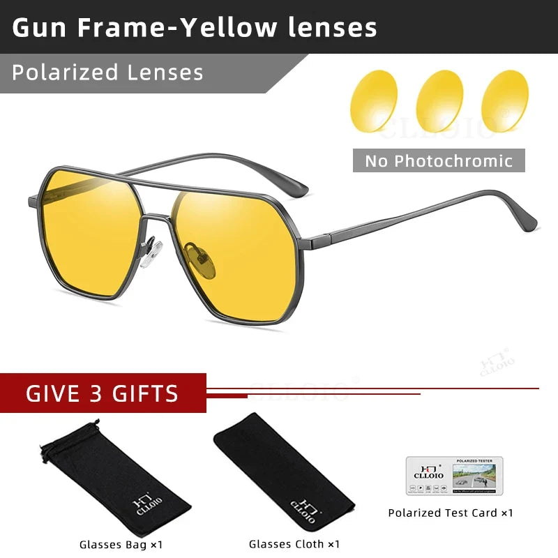Sunglasses Photochromic Anti Glare Day Night Vision Polarized UV400 Unisex Square Frame Summer 2026 Trend