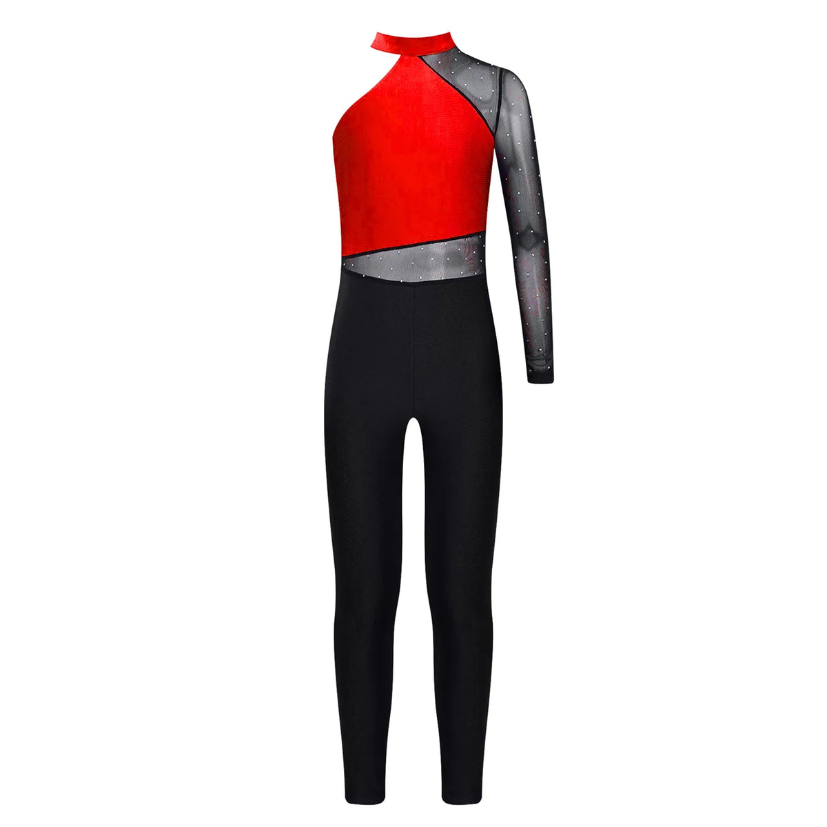 Long Sleeve, Snakeskin, Polyester, Nylon, Elastane, For Ballet, Rhythmic Gymnastics – Stretchy Girls Unitard