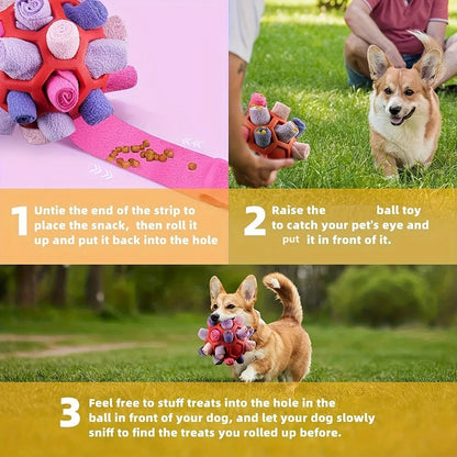 Bite Resistant Rubber Interactive Nose Work Foraging Enrichment Toy for Dogs 2026 – Dog Snuffle Ball Toy