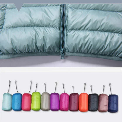 Light Women’s Down Jacket - Hooded, Packable Travel