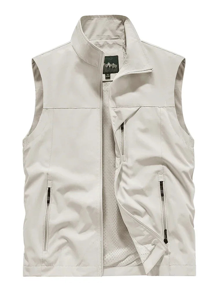 Water-Resistant Multi-Use Mens Vest - Sleeveless Polyester