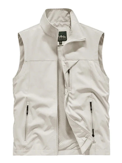 Water-Resistant Multi-Use Mens Vest - Sleeveless Polyester