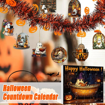 Advent Halloween Calendar 24 Days Ghost Pendant Decor