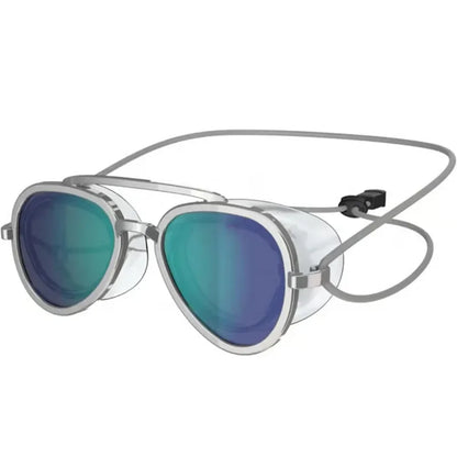 Full View Retro Frame Unisex Pool Swim Eyewear 2026 – Wide Angle Anti-Fog Swimming Goggles