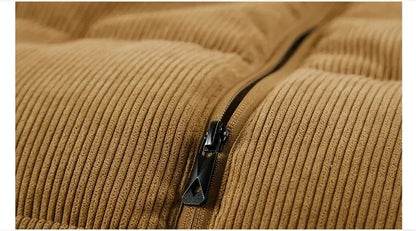 Mens Insulating Fleece Vest - Quilted Corduroy, Casual