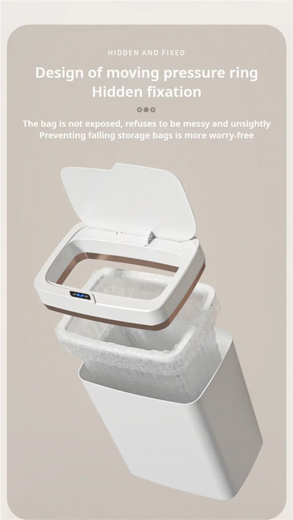 Touchless Smart Sensor Trash Can 15L Water-Resistant Automatic