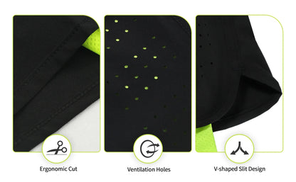 men's Stretchy 2-in-1 running shorts - longer liner, polyester blend, for jogging and gym