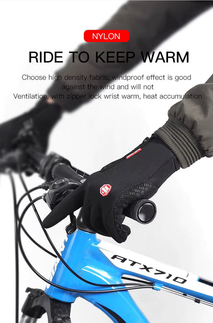 Windproof & Water-Resistant, Anti-Slip Unisex Gloves for Cycling and Cold Weather – Winter Thermal Touchscreen Gloves