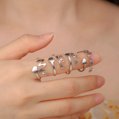 Name2026 Edition Ring Custom Double First Names Jewelry For Couples Personalized Gift TikTok Viral Fall