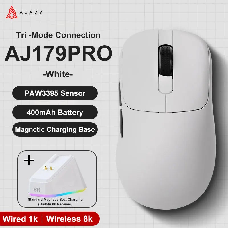 Gaming Mouse Magnetic Charging Comfort-Grip Light Cordless
