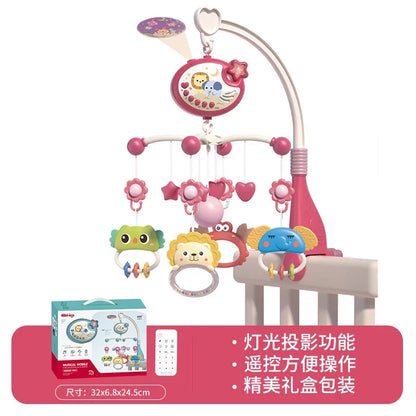 Baby Musical Mobile Projection Remote Newborn Sensory Toys