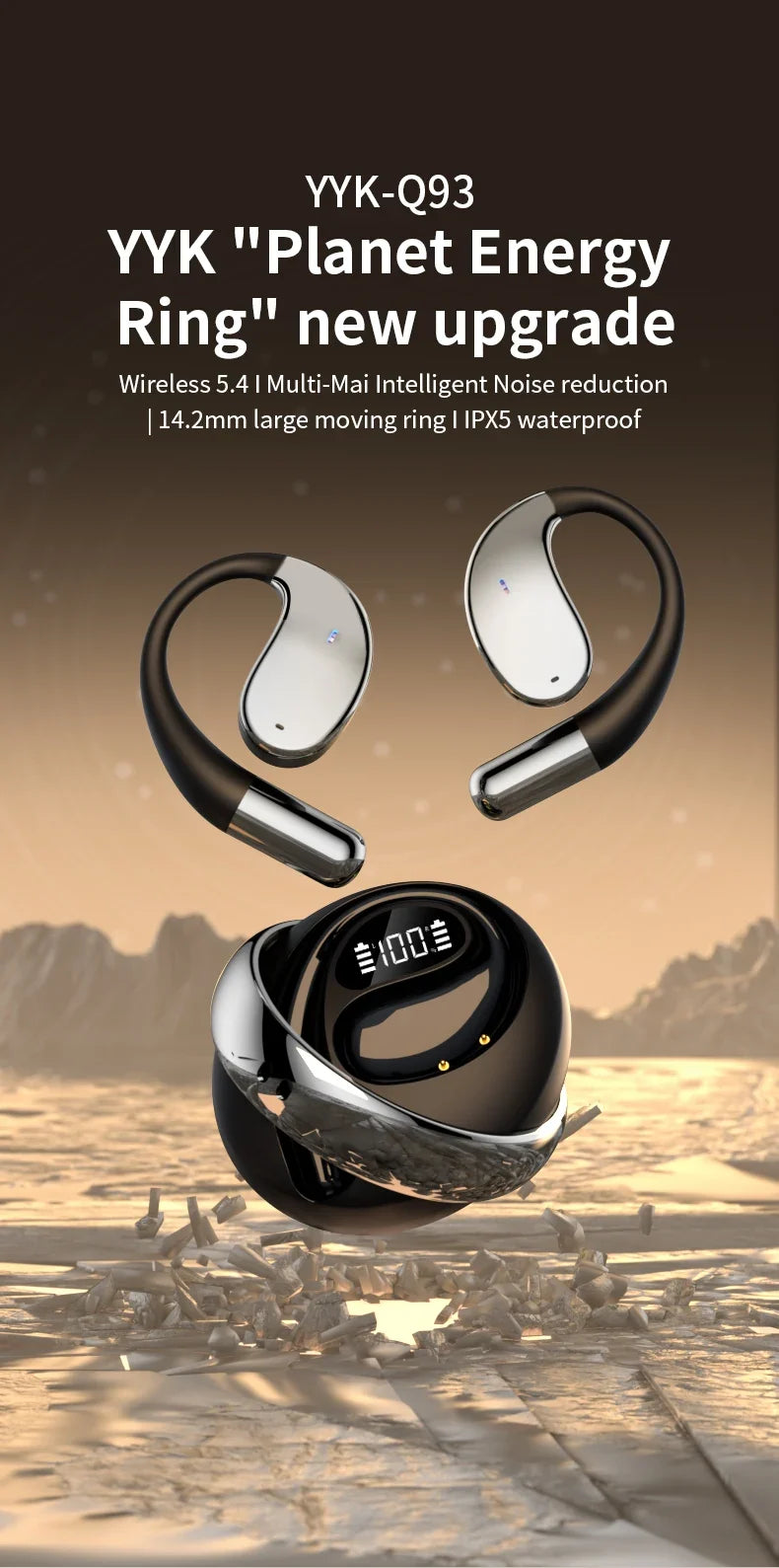 AI Voice Translator Earbuds Mini Cordless Stereo Travel