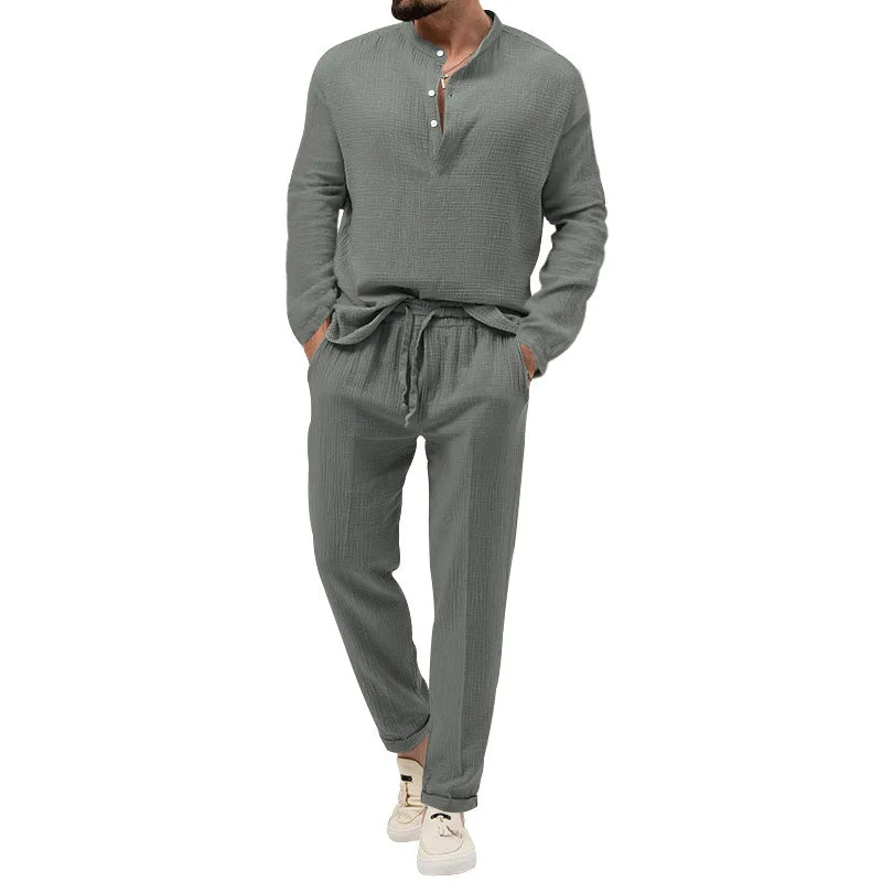 Fashion Casual Summer Men's T-Shirt & Shorts Kit - Breathable Short Sleeve Beach Suit