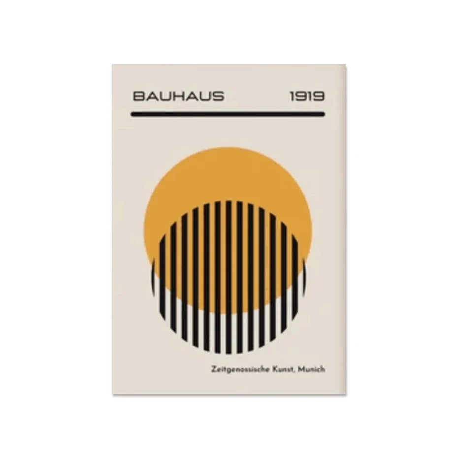 Bauhaus Abstract Patterned Posters Vertical Canvas Art