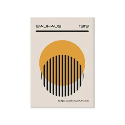Bauhaus Abstract Patterned Posters Vertical Canvas Art