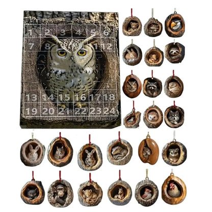 Calendar Advent Cat Countdown Hanging Tree Ornaments