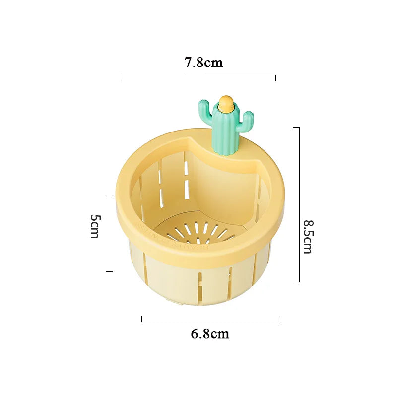 Sink Kitchen Drain Strainer With Handle Cactus Design ABS Plastic Waste Filter Eco Friendly 2026 Gift