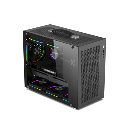 ITX Mini PC Case Transparent Side 240mm Water Cooling