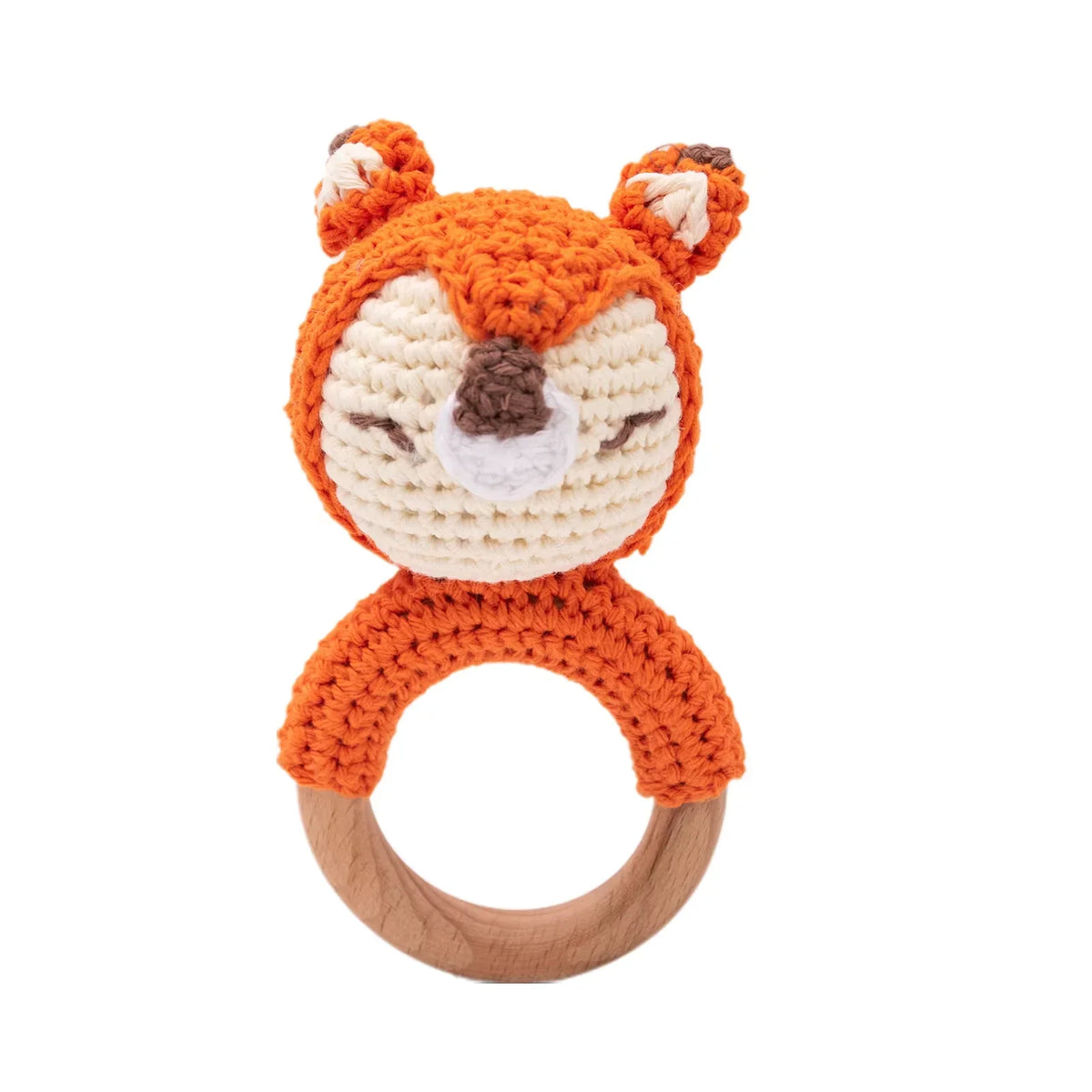 Crochet Baby Rattle Bunny Teether Newborn Sensory Toys
