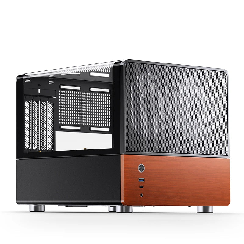 Mini ITX MicroATX PC Case Sea View Glass Travel-Friendly Gaming