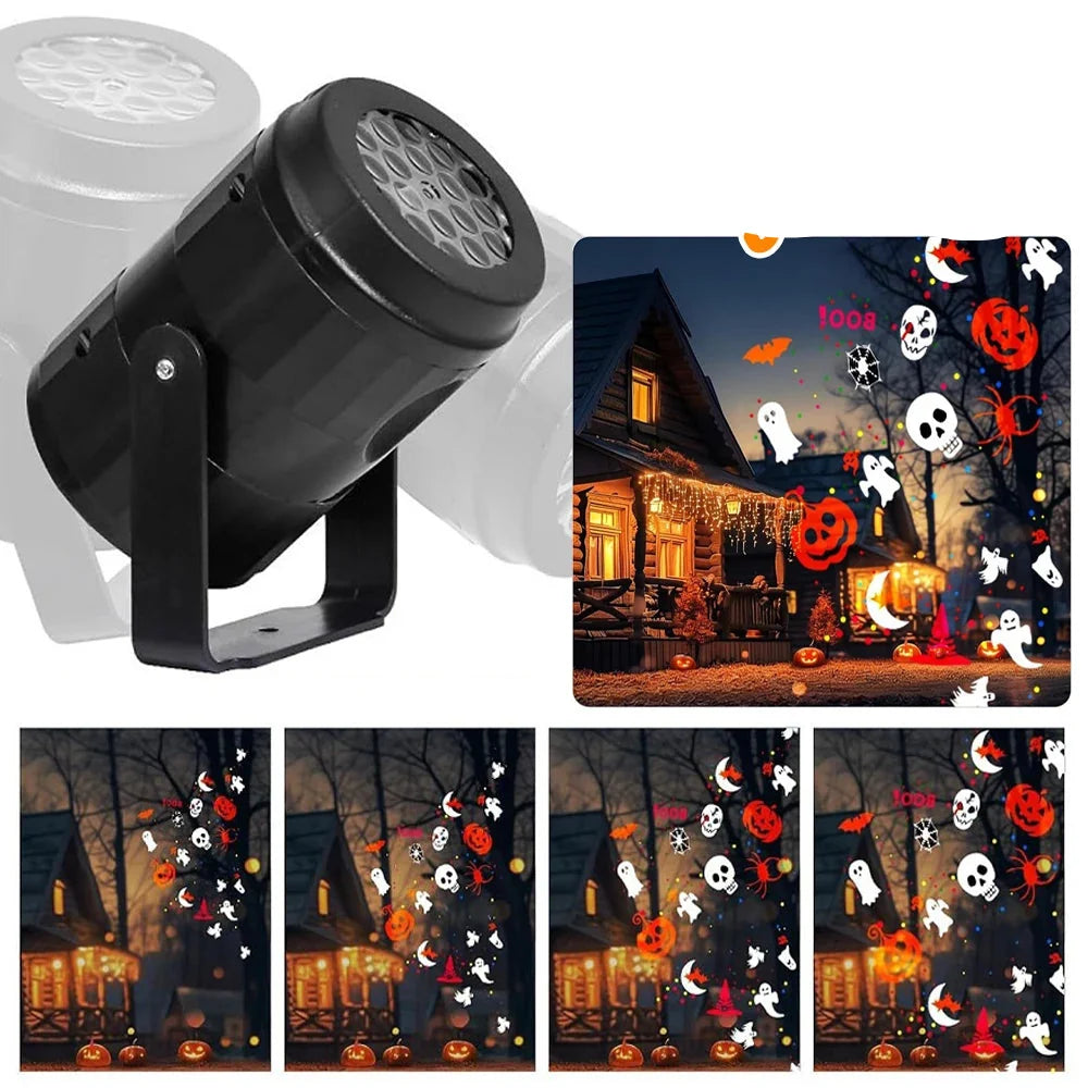 Projector Halloween Lights Outdoor Rotating LED Decor