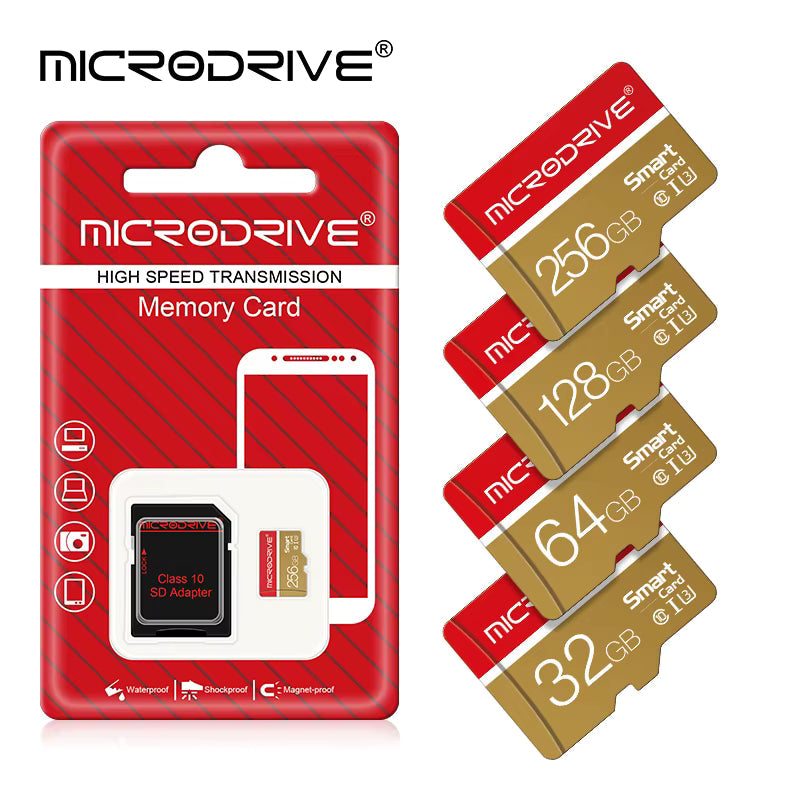 MicroSD MicroDrive Card Class 10 UHS-I U3 Memory Card High Speed TF Card