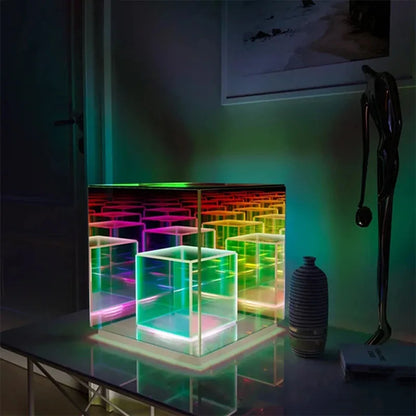 Night LED Light USB Dimmable Pyramid Lamp Ambient Bedroom Decor Fall 2025 Mood Lighting Gift
