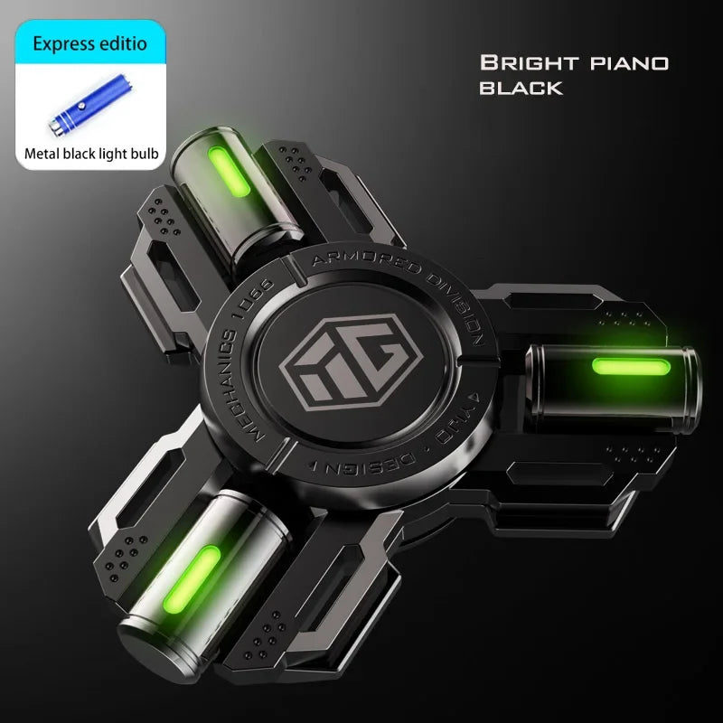 Fidget Glow Spinner Alloy EDC Long Spin Stress Relief