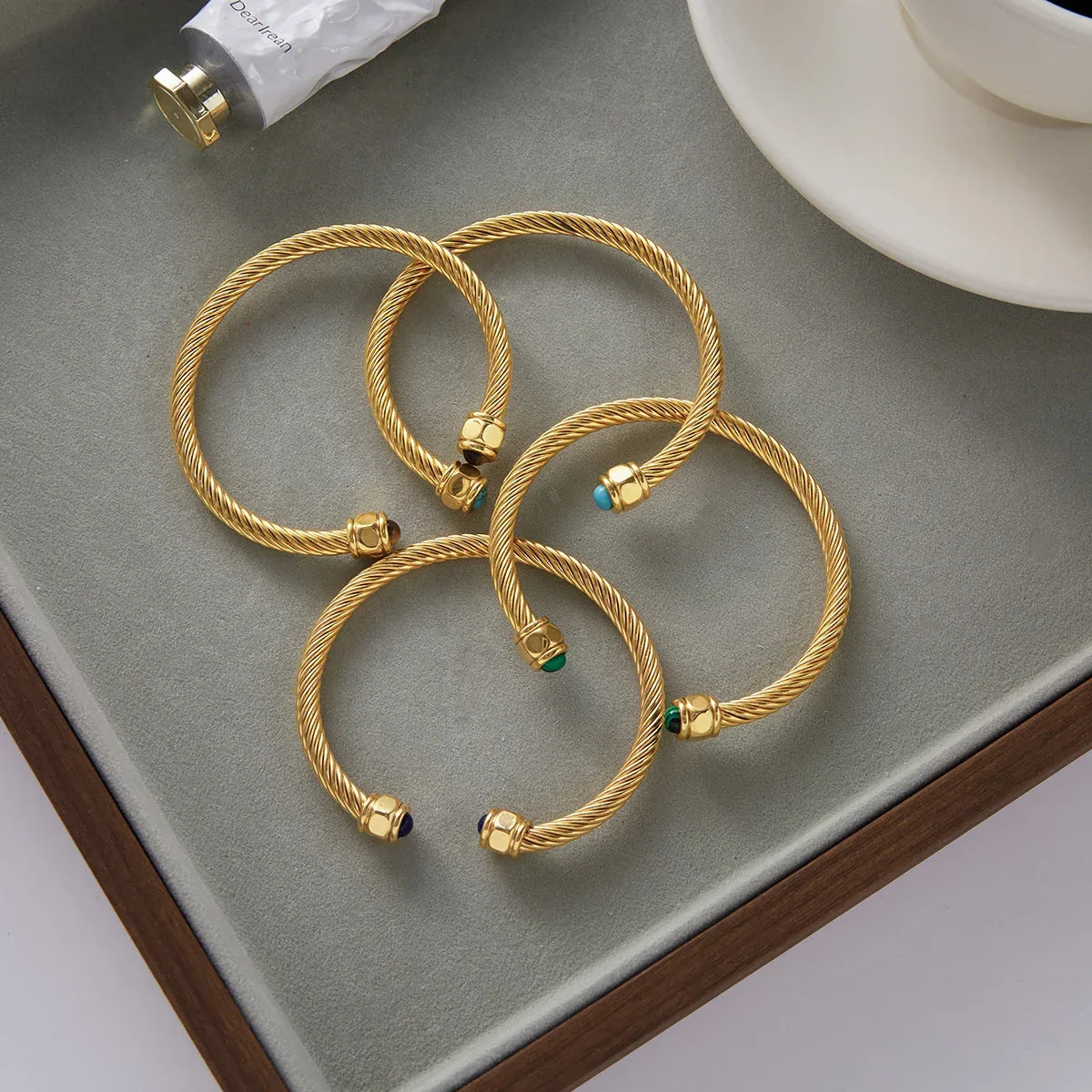 Gold Plated Stainless Steel Stackable Bracelet Kit Cuff Jewelry For Elegant Layering Spring 2026 Gift