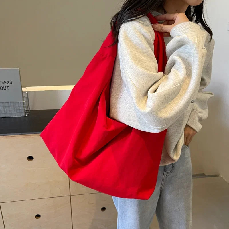 Light Multi-Use Women Shoulder Bag - Slouchy Nylon