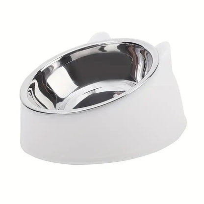 Cat 100ml Dog Bowl Raised Non Slip Tilt Feeder for Pets