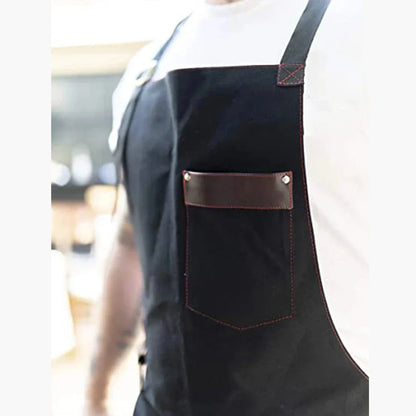 Chef Apron Canvas Work Apron Fall 2025 Pro-Grade Water-Resistant Cooking Apron With Pockets Sturdy Gift