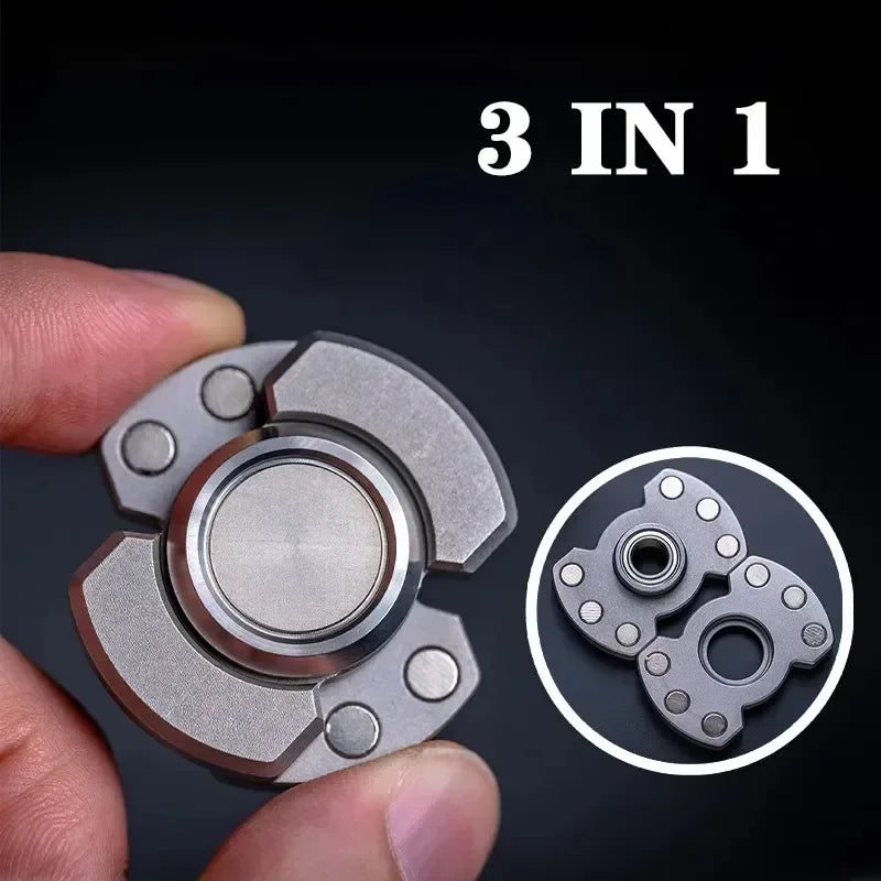 Magnetic Metal Slider Fidget Spinner Push Card Toy for Adults Stress Relief