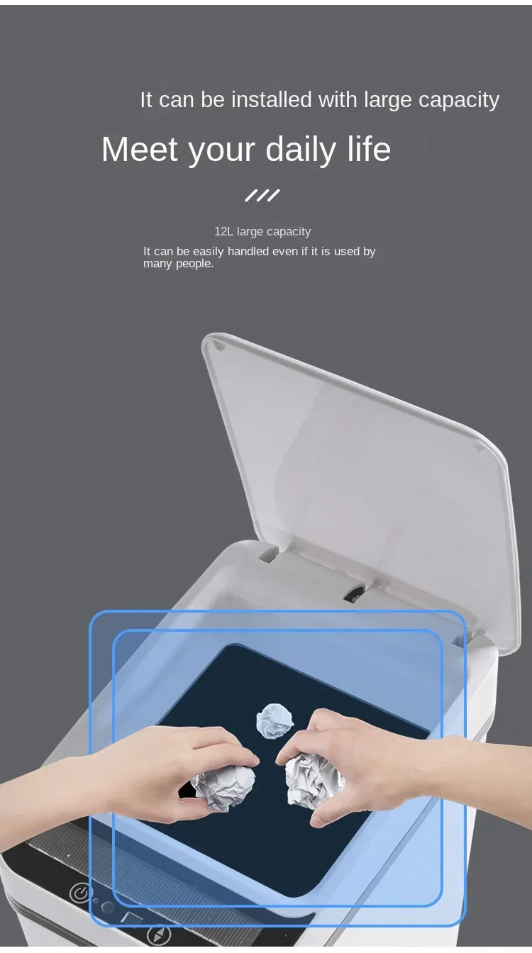 Trash Smart Can Automatic Sensor Bin Touchless Odor Control