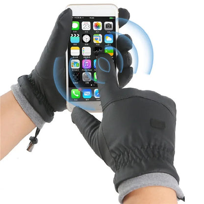 Winter Gloves Grey Thermal Ski Gloves Winter Essentials 2026 Touchscreen Compatible Windproof Water-Resistant Anti Slip