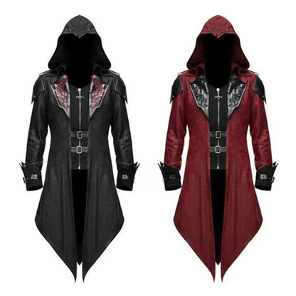 Medieval2025 Edition Assassin Hooded Jacket Costume Halloween