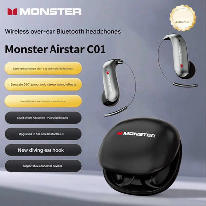 Bluetooth Headphones Ear Hook Cordless Noise Canceling Water-Resistant Fall 2026 Gift