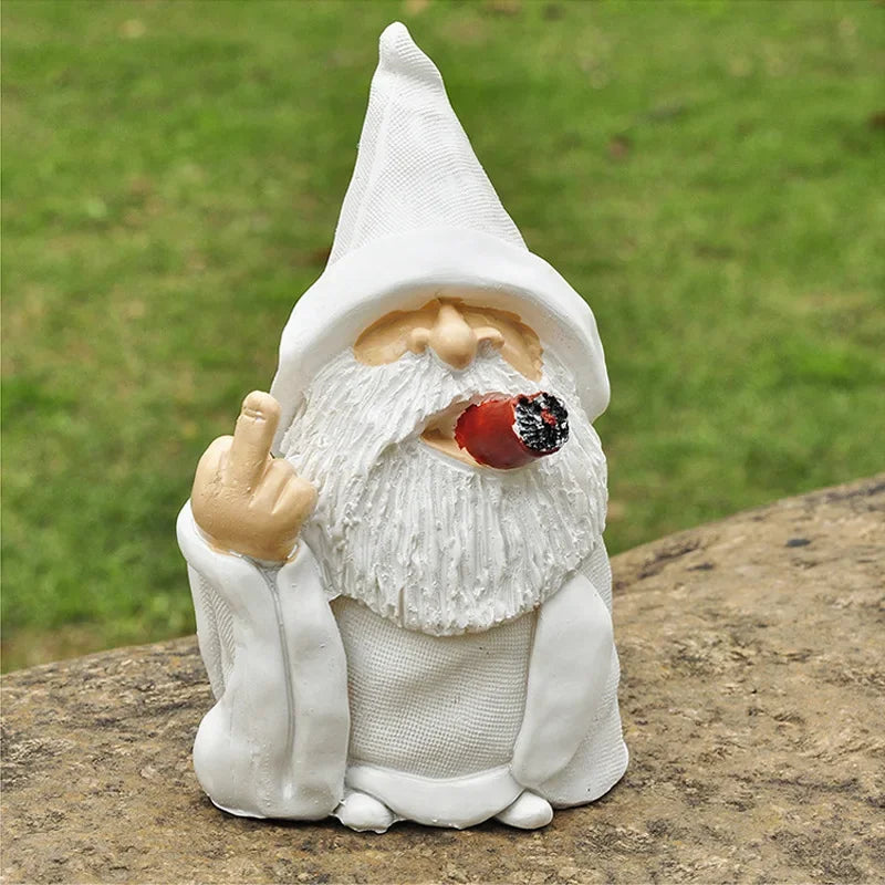 Garden Funny Gnome Statue - Hand Painted Resin Outdoor Ornament, Fall 2026 Yard Decor Gag Gift