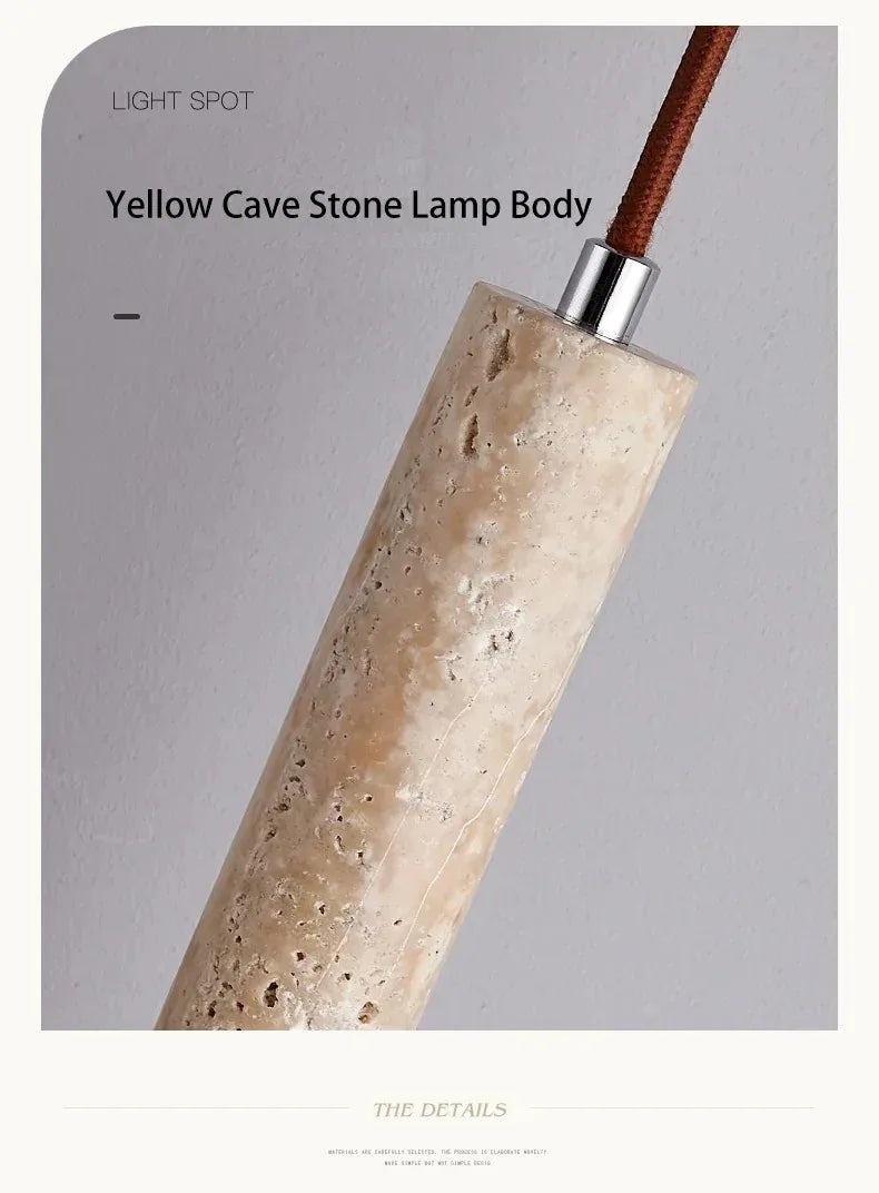 LED Japandi Pendant Lamp Wood Tube Japan Style Bedroom Light