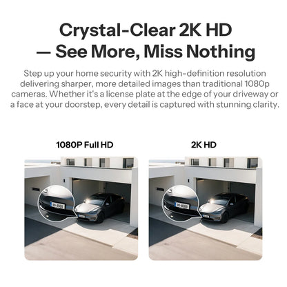 Outdoor Security Camera 2K HD AI Human Detection IP65 Weatherproof 180 Degree Pan Fall 2026 Works With Alexa Google Household
