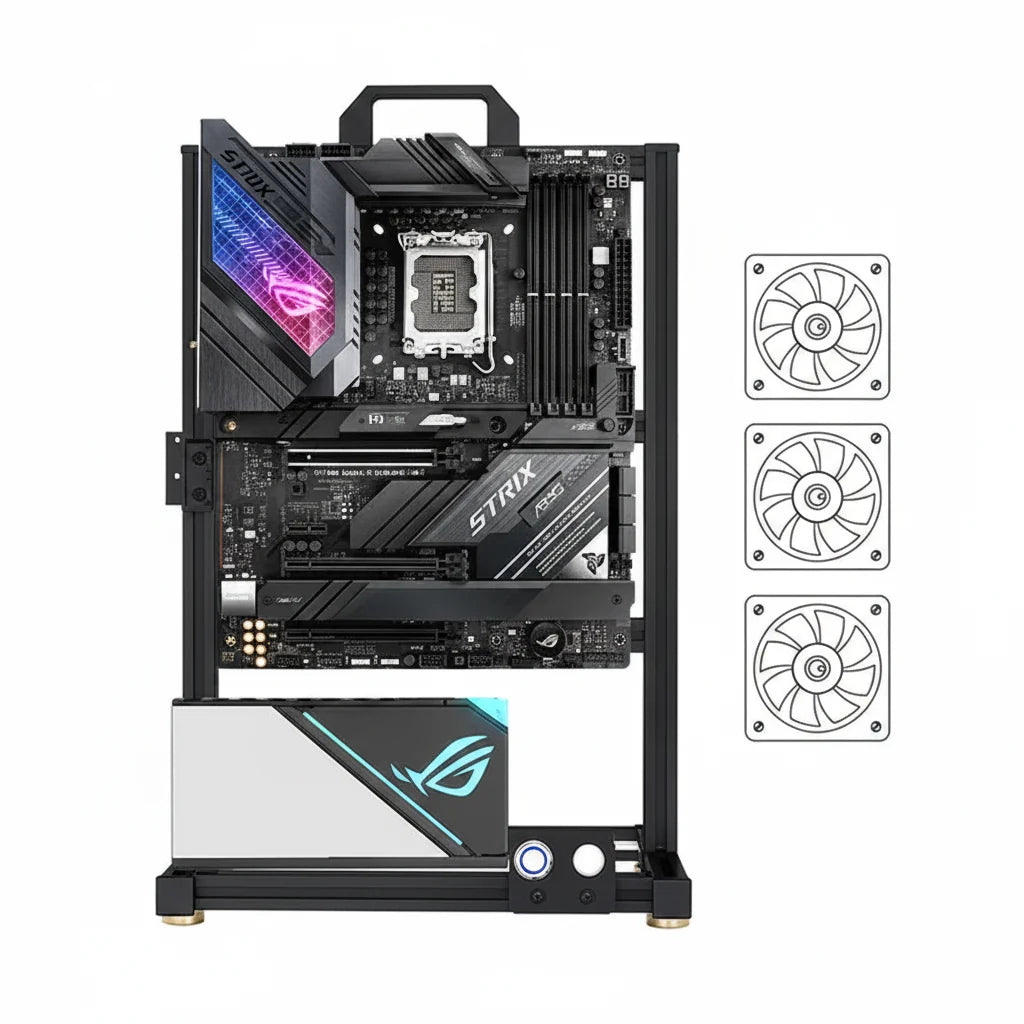 Frame Open Aluminum PC Case Rack EATX Water Cooling