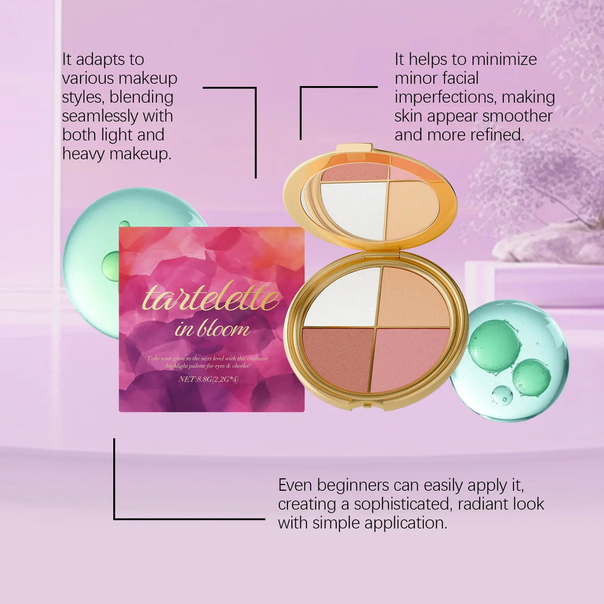 Eyeshadow2026 Edition Palette Highlight Blush Highlighter Brighten Eye Area Organic Look Travel-Friendly Eye Makeup TikTok Viral Fall