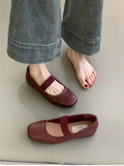 Women’s Supportive Ballet Flats - Square Toe Mary Jane