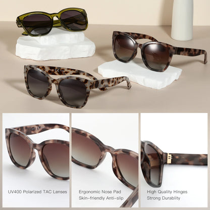 Cat Eye Oversized Sunglasses - Thick Butterfly Frame, UV400 Protection, Trendy Shade
