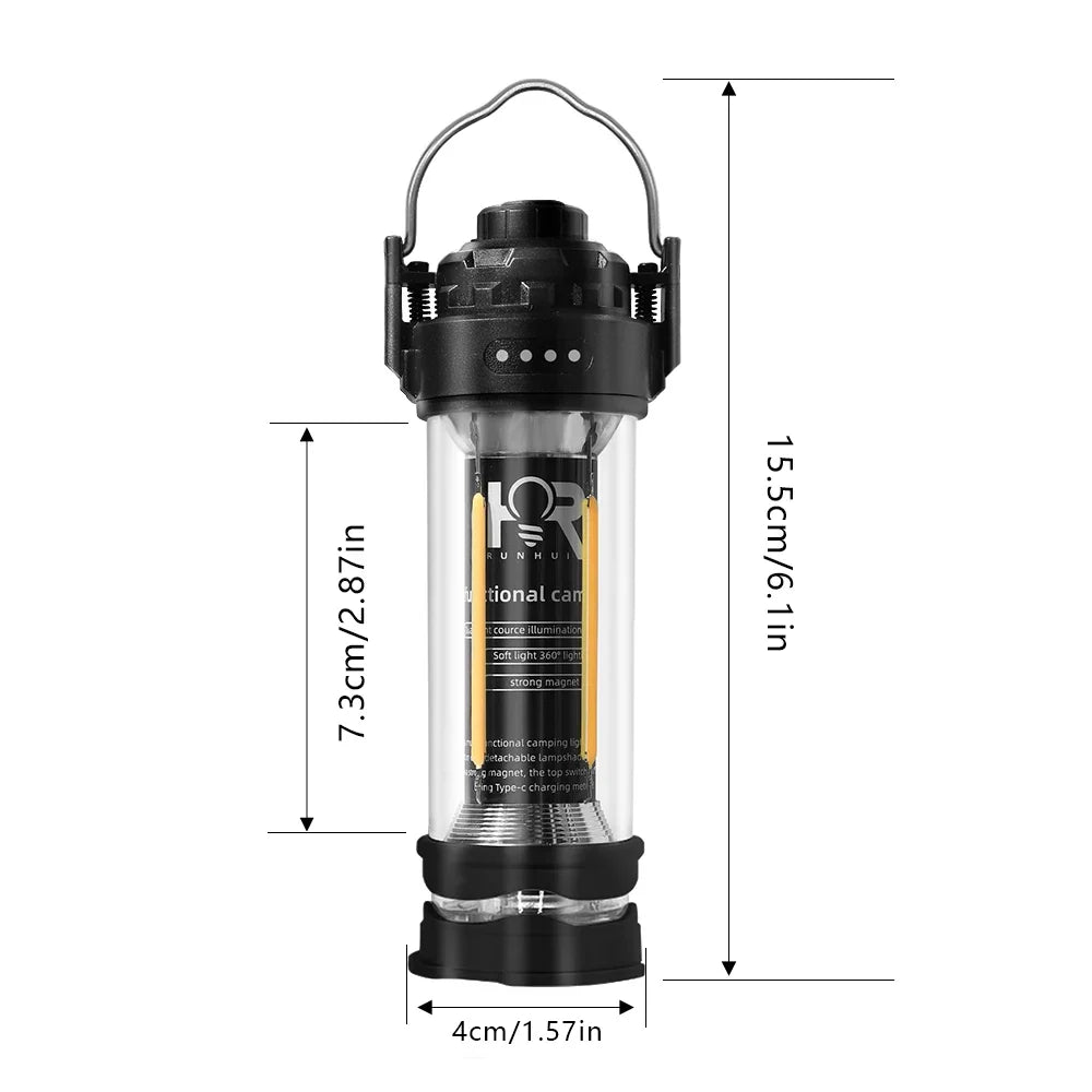 3000mAH Water-Resistant Camping Lantern - Retro Tent Lighting, Outdoor Atmosphere Decor