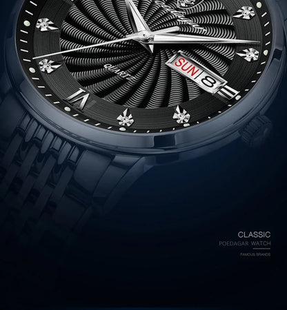 Wristwatch Quartz Stainless Steel Luminous Date Week