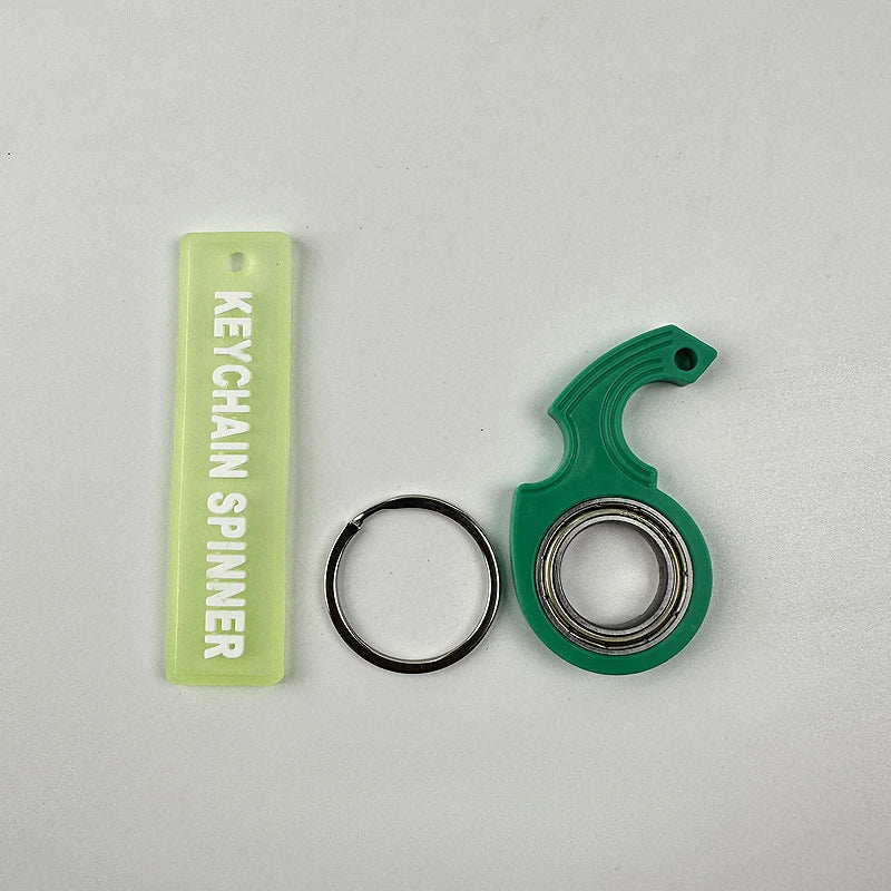 Keychain Metal Fidget Spinner Ring Stress Relief Toy