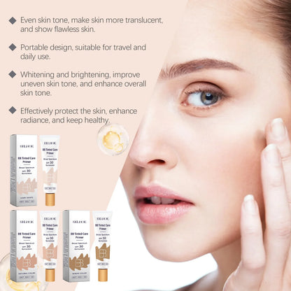 BB Cream Makeup Foundation Primer Water-Resistant SPF 30 Sunscreen Full Coverage Concealer Glow Brightening TikTok Viral