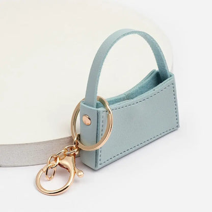 Free 1+1 Birkin Inspired Mini Hand Bag - Candy Color Bag Charm Keychain