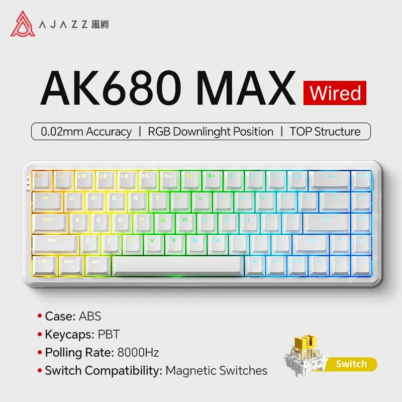 Mechanical Keyboard Sixty Mini Cordless ARGB Magnetic Hall